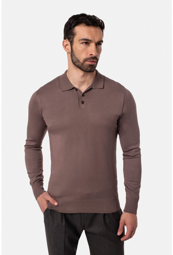 SWETER POTES PO BRĄZOWY