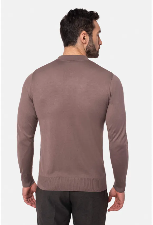 SWETER POTES PO BRĄZOWY