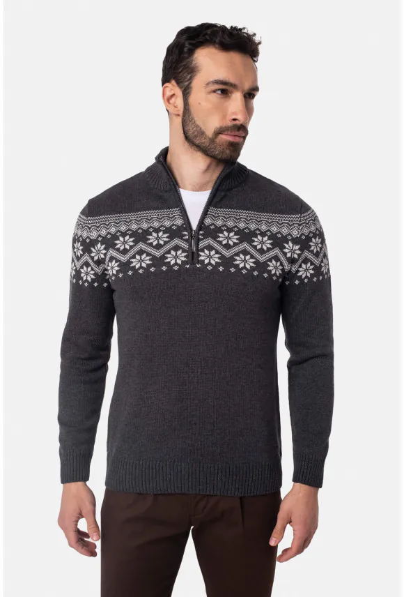 SWETER XMAS TASSO TROYER/TYPU TROYER GRAFITOWY