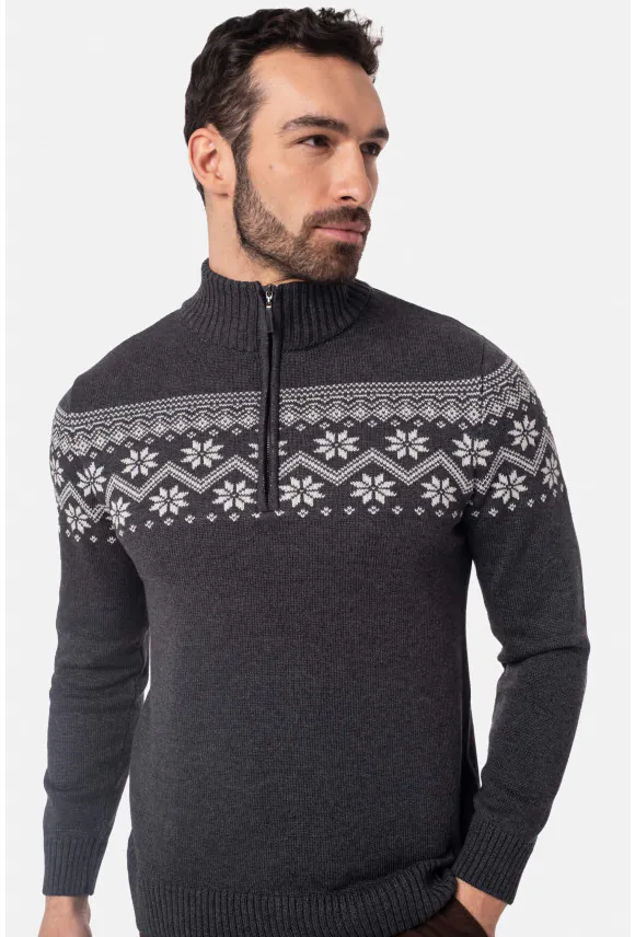 SWETER XMAS TASSO TROYER/TYPU TROYER GRAFITOWY