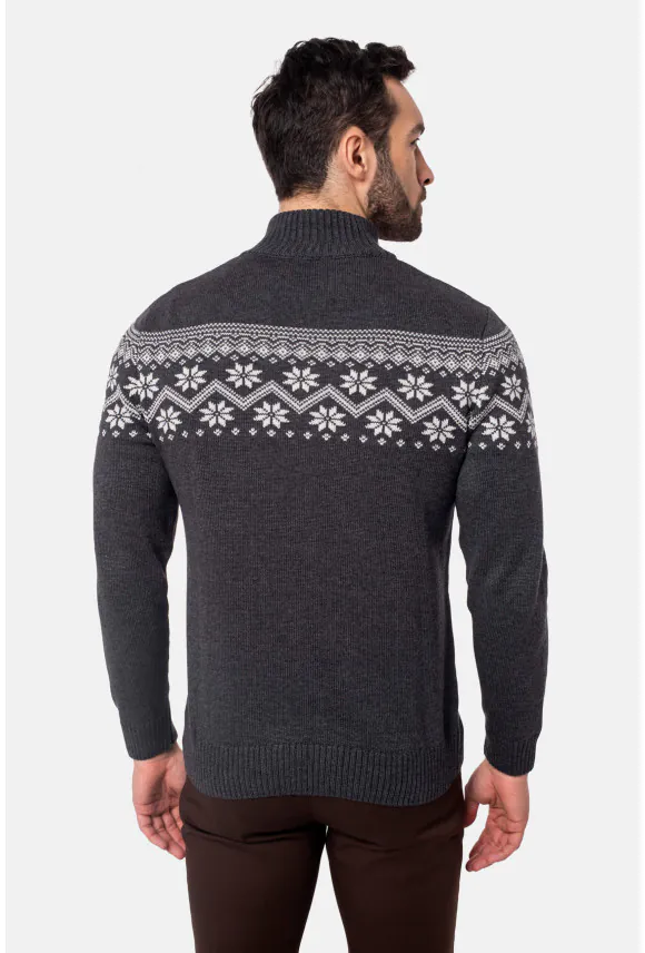 SWETER XMAS TASSO TROYER/TYPU TROYER GRAFITOWY