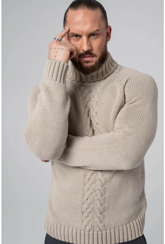 SWETER GIVELET GOLF BEŻOWY