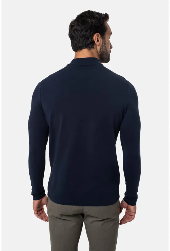 BLUZA ALDEA PÓŁGOLF GRANATOWA