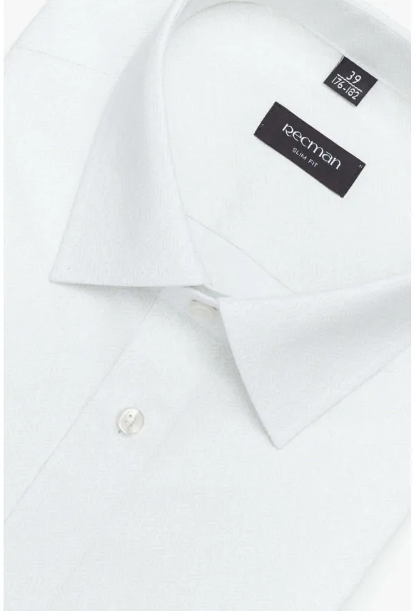 KOSZULA COLINE 3192T KRÓTKI RĘKAW SLIM FIT BIAŁA