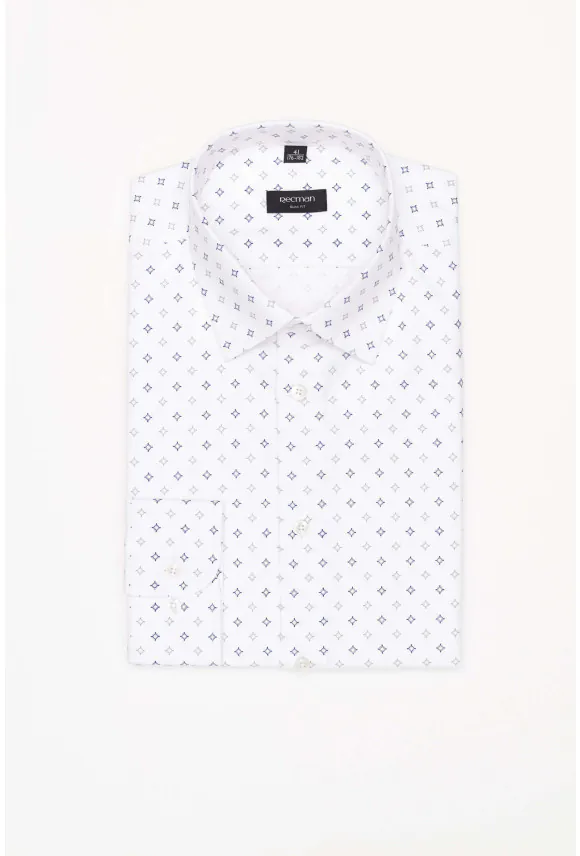 KOSZULA COLINE 3202T DŁUGI RĘKAW SLIM FIT BIAŁA