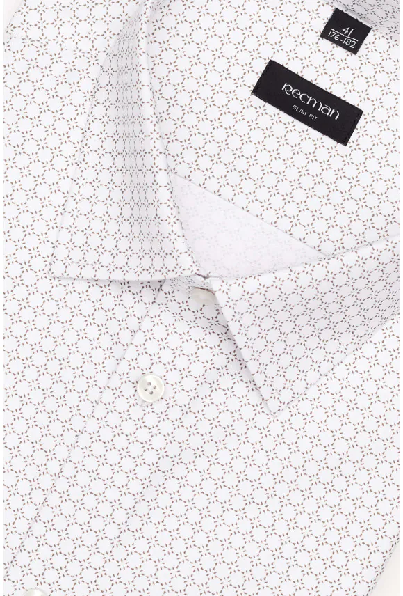 KOSZULA COLINE 3208T DŁUGI RĘKAW SLIM FIT BIAŁA