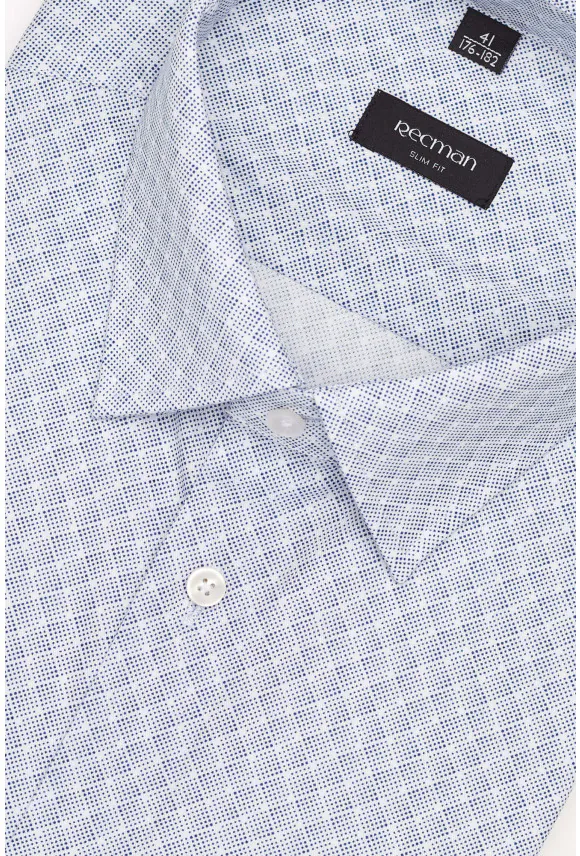 KOSZULA COLINE 3212T DŁUGI RĘKAW SLIM FIT NIEBIESKA