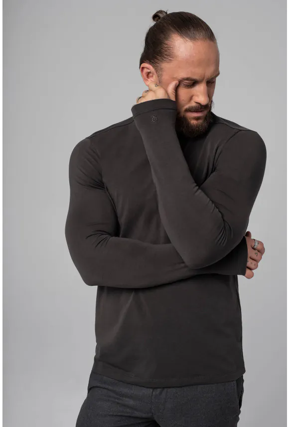 BLUZA ALDEA PÓŁGOLF BRĄZOWA