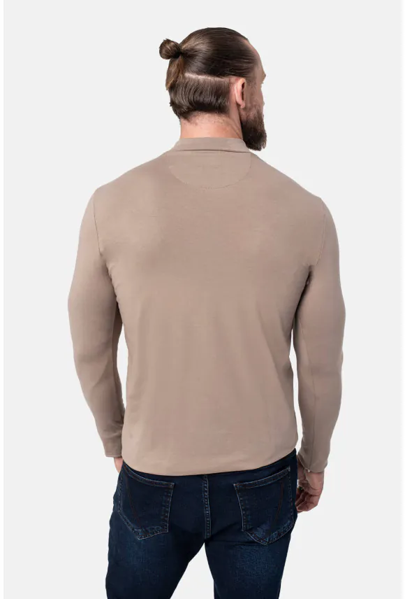 BLUZA ALDEA PÓŁGOLF BEŻOWA