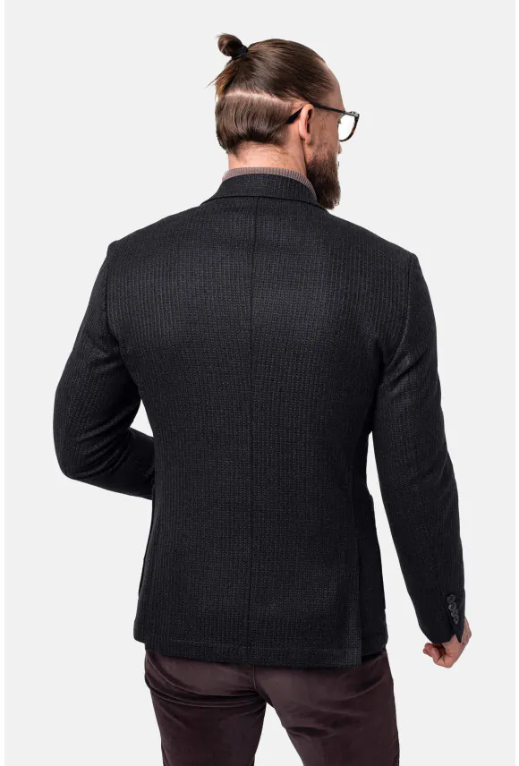 MARYNARKA SELWIN CZARNA SLIM FIT