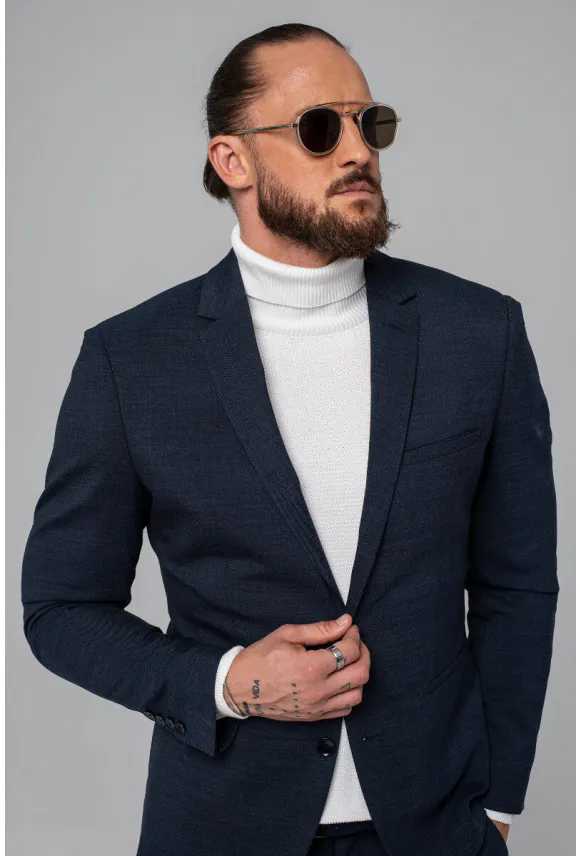 MARYNARKA MERLET GRANATOWA SUPER SLIM FIT