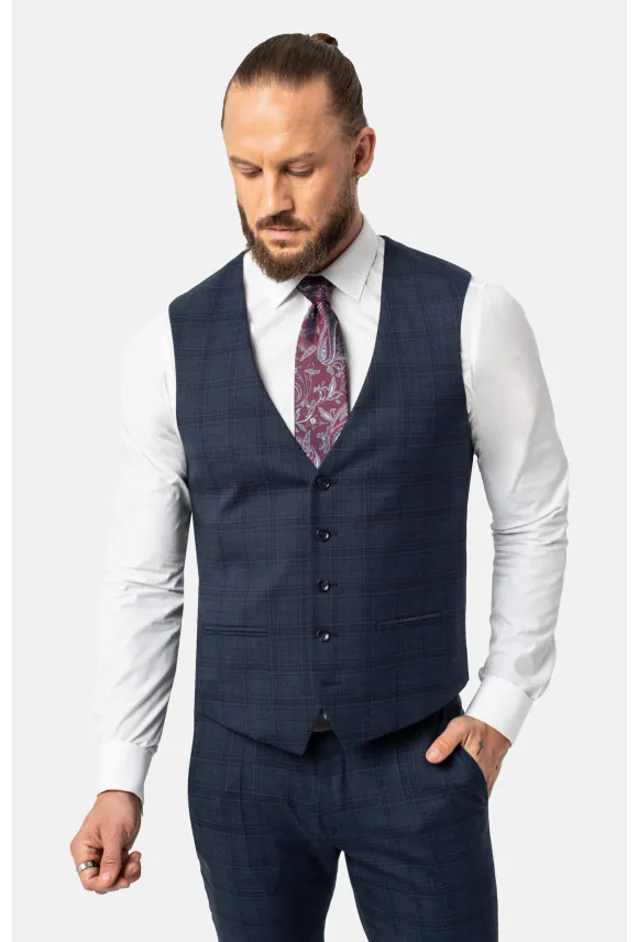 KAMIZELKA TOBES REGULAR FIT GRANATOWA