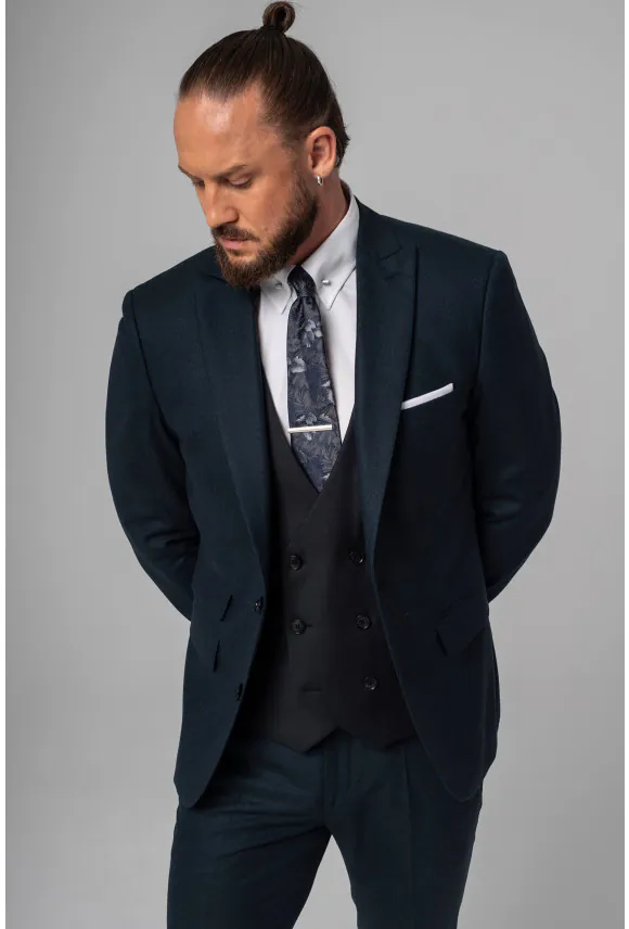 MARYNARKA ARWIN ZIELONA SLIM FIT