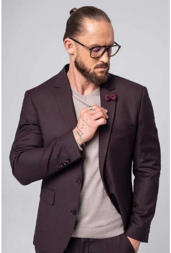 MARYNARKA PRETIS BORDOWA SLIM FIT