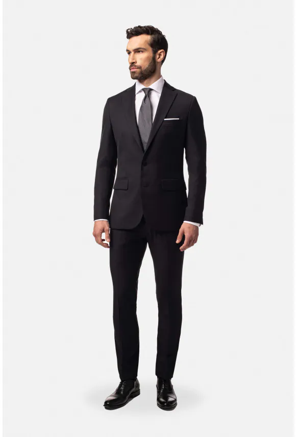 GARNITUR WINLON 318 CZARNY SLIM FIT