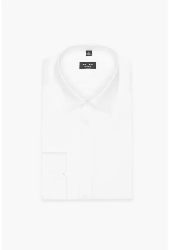 KOSZULA CORSINI 3182D DŁUGI RĘKAW CUSTOM FIT BIAŁA