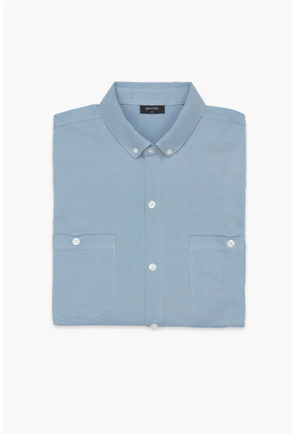 KOSZULA FORMENTO 3227 DŁUGI RĘKAW SLIM FIT BŁĘKITNA