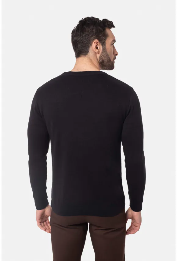 SWETER CARTMEL ROZPINANY CZARNY