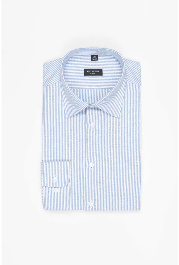 KOSZULA COFINO 3222D DŁUGI RĘKAW SLIM FIT GRANATOWA