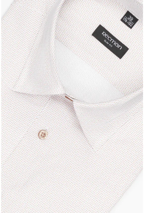 KOSZULA CORSINI 3224D DŁUGI RĘKAW SLIM FIT BEŻOWA