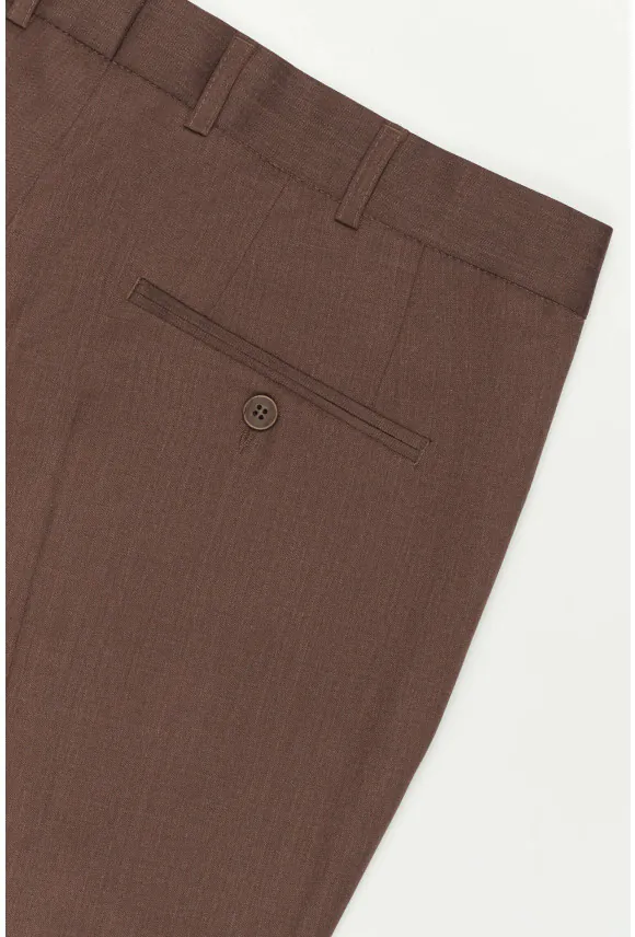 SPODNIE CLASSIC CREBERT 318 BRĄZOWE Z WEŁNĄ