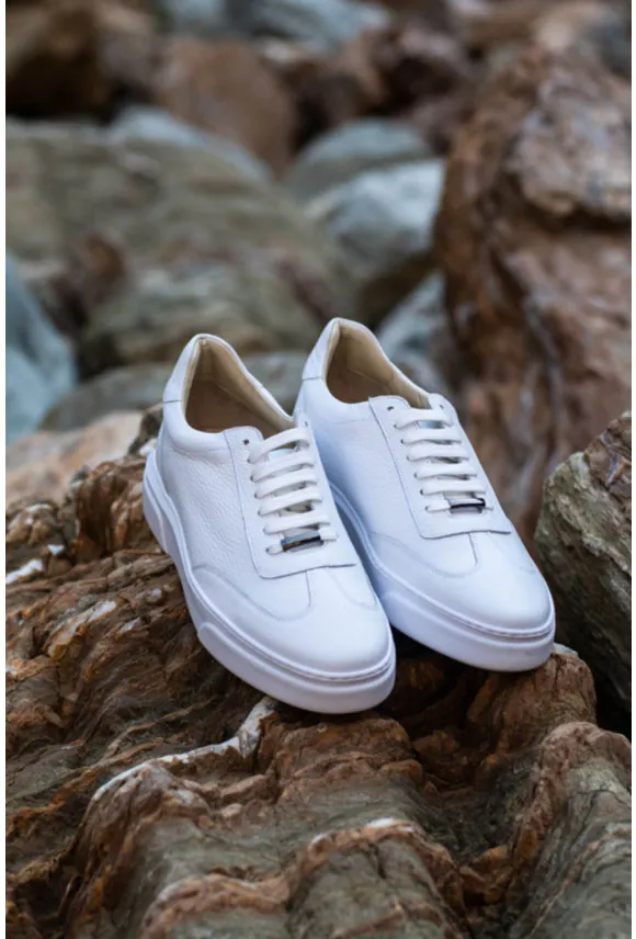 OBUWIE SNEAKERSY M1510 BIAŁE ZE SKÓRY NATURALNEJ
