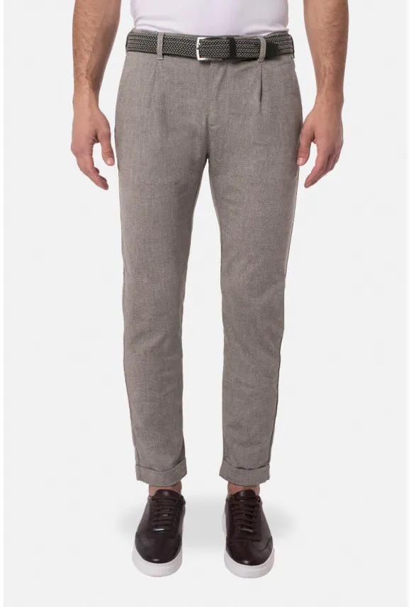 SPODNIE CASUAL MERLEY 232A ZIELONE Z BAWEŁNĄ