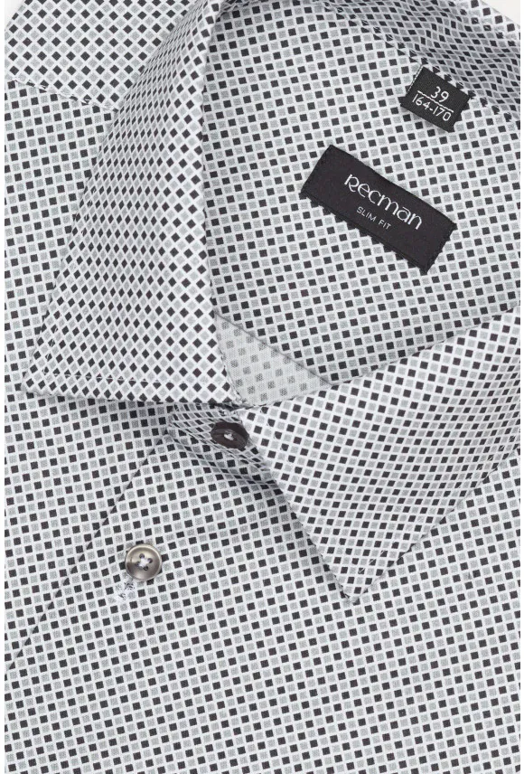 KOSZULA COLINE 3244T DŁUGI RĘKAW SLIM FIT ZIELONA Z BAWEŁNY