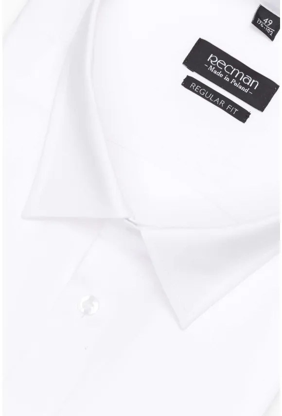 KOSZULA VERSONE 90001 DŁUGI RĘKAW REGULAR FIT BIAŁA Z BAWEŁNĄ