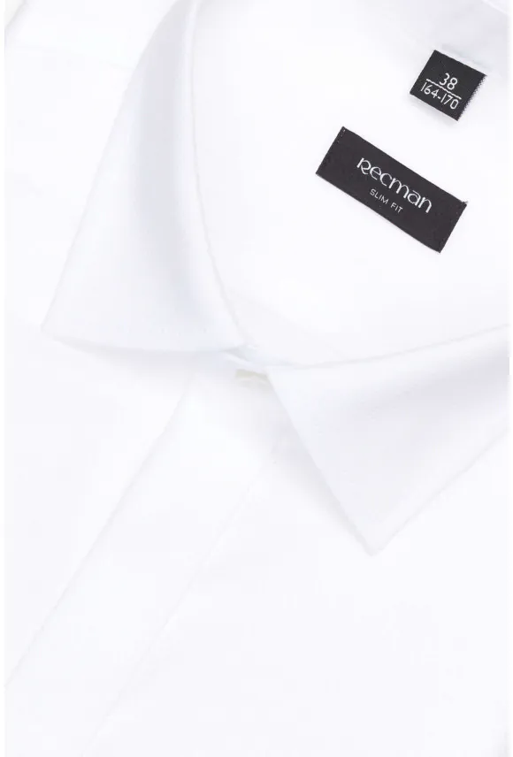 KOSZULA SAVERNE 3245 SP SLIM FIT BIAŁA Z BAWEŁNY