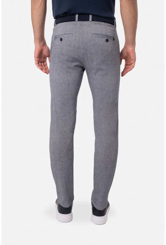 SPODNIE CASUAL SERBIE 234 NIEBIESKIE Z BAWEŁNĄ