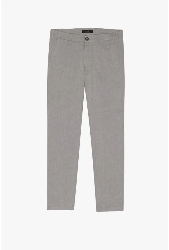 SPODNIE CASUAL SERBIE 234 SZARE Z BAWEŁNĄ