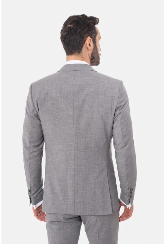 MARYNARKA SOTRES SZARA SUPER SLIM FIT JEDNORZĘDOWA