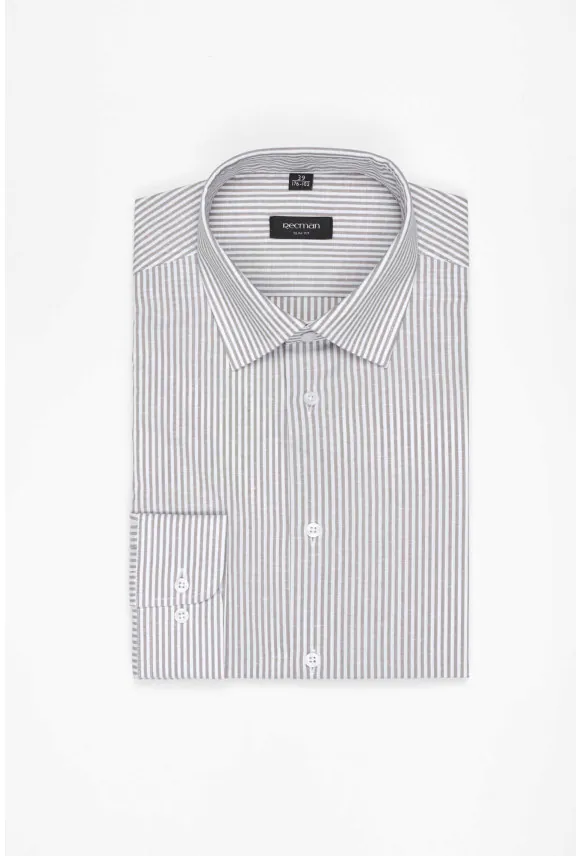 KOSZULA COFINO 3248T DŁUGI RĘKAW SLIM FIT ZIELONA Z BAWEŁNĄ