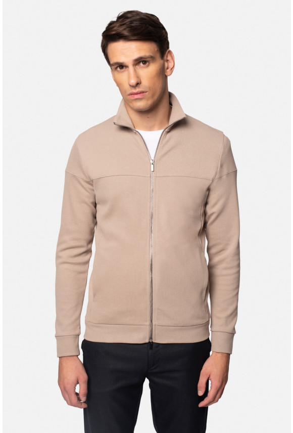 BLUZA DARNEY ROZPINANY BEŻOWA Z BAWEŁNY BLUZA DARNEY ROZPINANY BEŻOWA Z BAWEŁNY