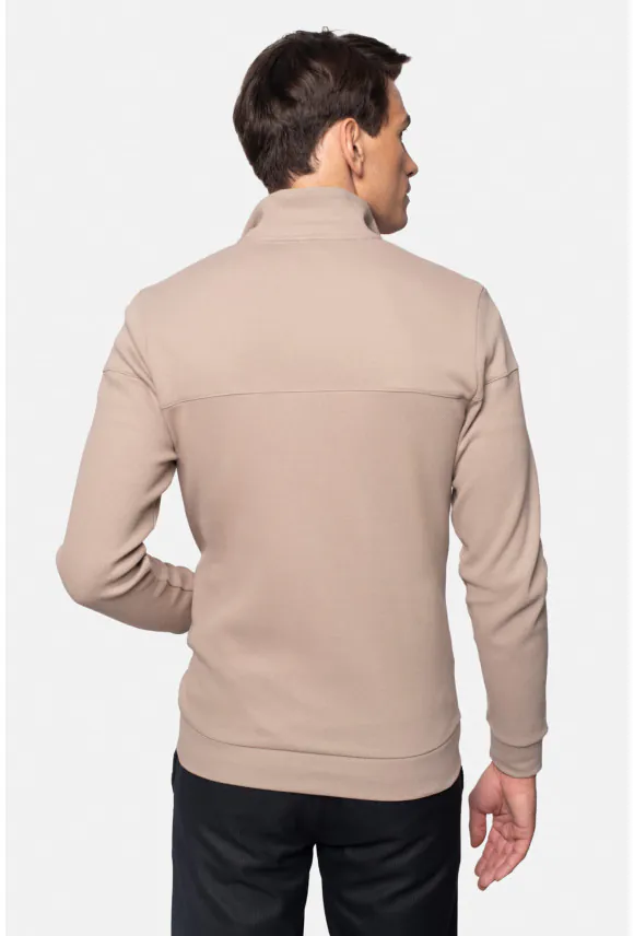 BLUZA DARNEY ROZPINANY BEŻOWA Z BAWEŁNY