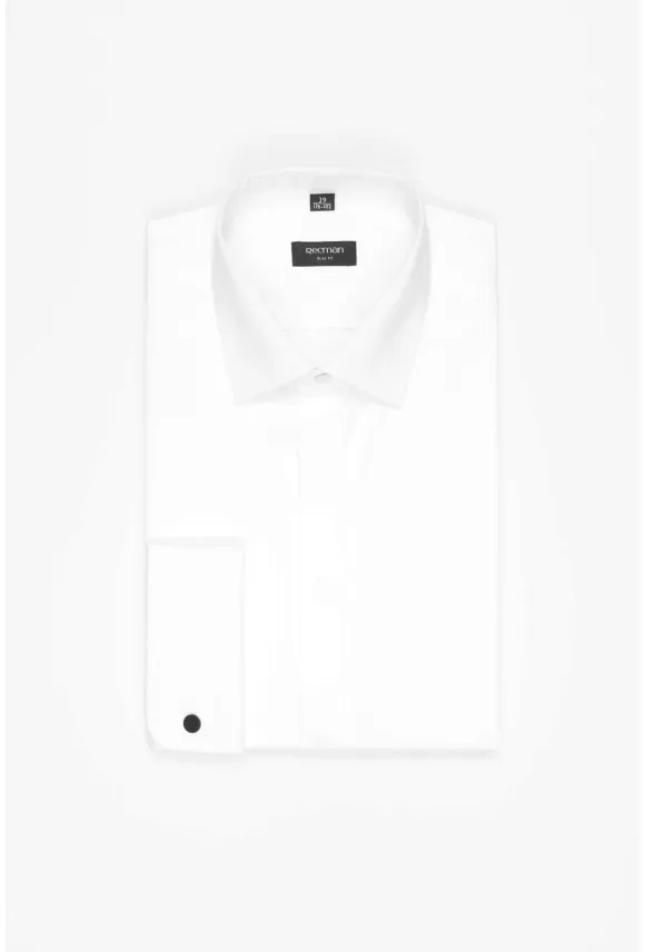 KOSZULA SAVERNE 3228T SP SLIM FIT BIAŁA Z BAWEŁNY