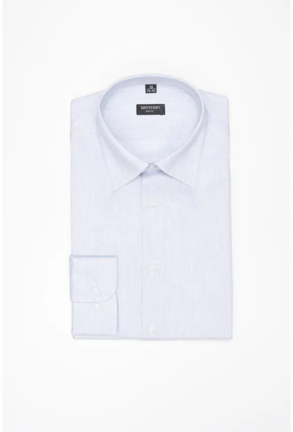 KOSZULA CORSINI 3259D DŁUGI RĘKAW SLIM FIT BIAŁA Z BAWEŁNY