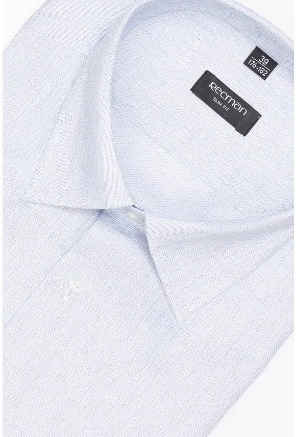 KOSZULA CORSINI 3259D DŁUGI RĘKAW SLIM FIT BIAŁA Z BAWEŁNY
