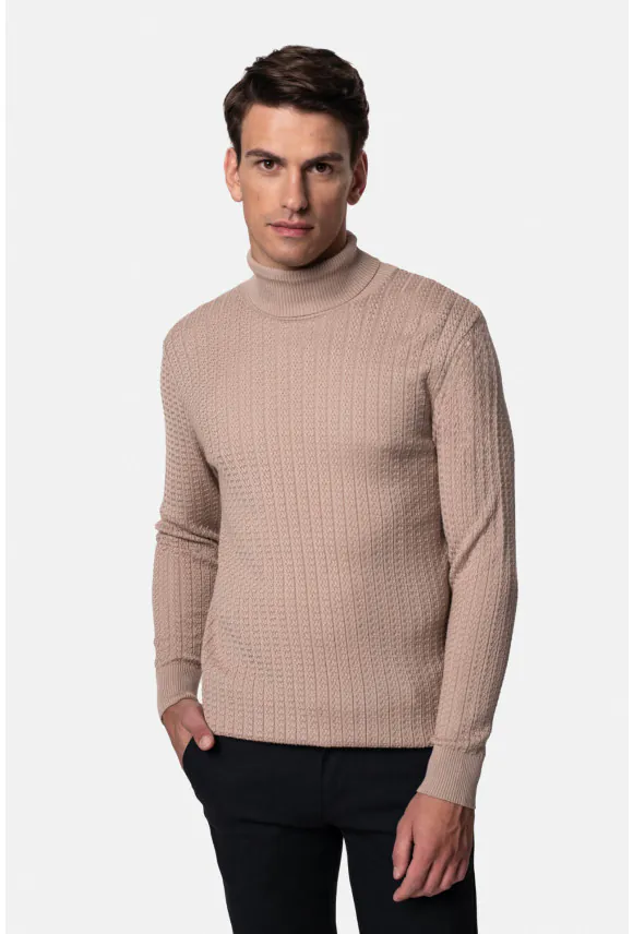 SWETER EVRY GOLF BEŻOWY