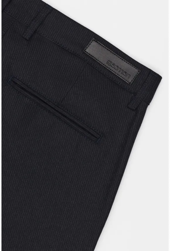 SPODNIE CASUAL PRELES 218 GRANATOWE