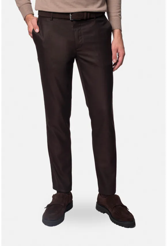 SPODNIE CASUAL SOVANA 218 BRĄZOWE
