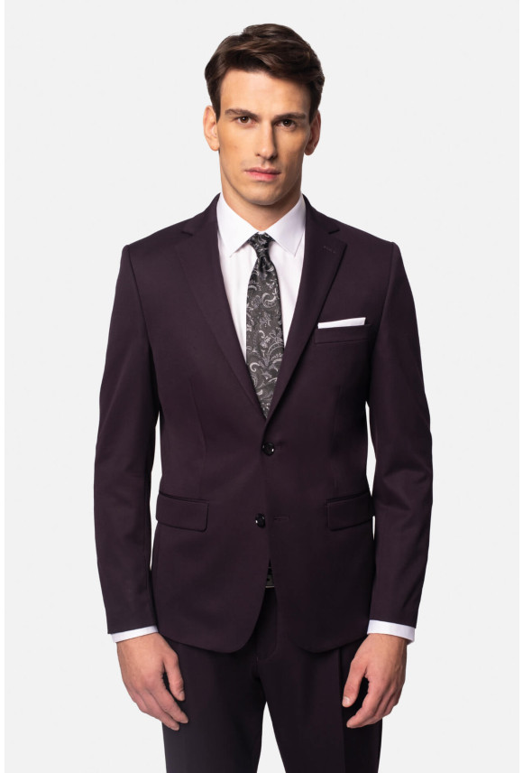 MARYNARKA PIRULO FIOLETOWA SLIM FIT JEDNORZĘDOWA
