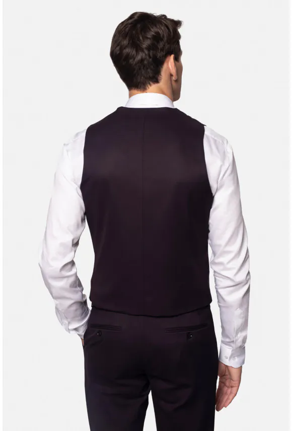 KAMIZELKA PIRULO SLIM FIT FIOLETOWA DWURZĘDOWA