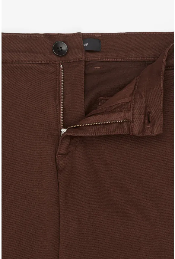 SPODNIE CASUAL DIDION 156 BRĄZOWE Z BAWEŁNY TYPU JERSEY