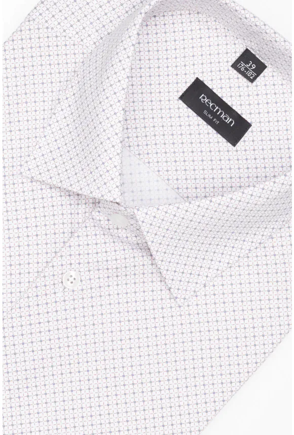 KOSZULA COLINE 3266T DŁUGI RĘKAW SLIM FIT BIAŁA Z BAWEŁNY