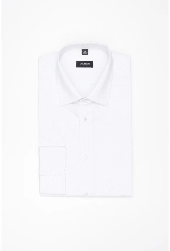 KOSZULA COLINE 3267T DŁUGI RĘKAW SLIM FIT BIAŁA Z BAWEŁNY
