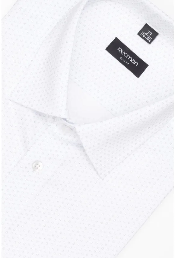 KOSZULA COLINE 3267T DŁUGI RĘKAW SLIM FIT BIAŁA Z BAWEŁNY