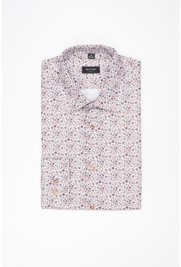 KOSZULA COLINE 3268T DŁUGI RĘKAW SLIM FIT BIAŁA Z BAWEŁNĄ