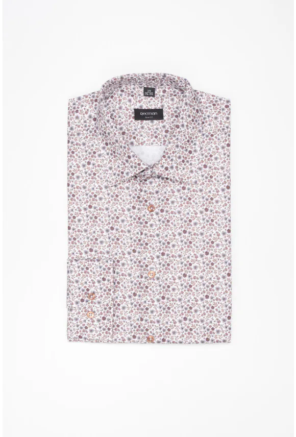 KOSZULA COLINE 3268T DŁUGI RĘKAW SLIM FIT BIAŁA Z BAWEŁNĄ
